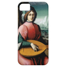 Porträtt av en ung man med en lute