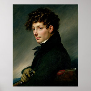 Porträtt av en ung man som en jägare, 1811 poster