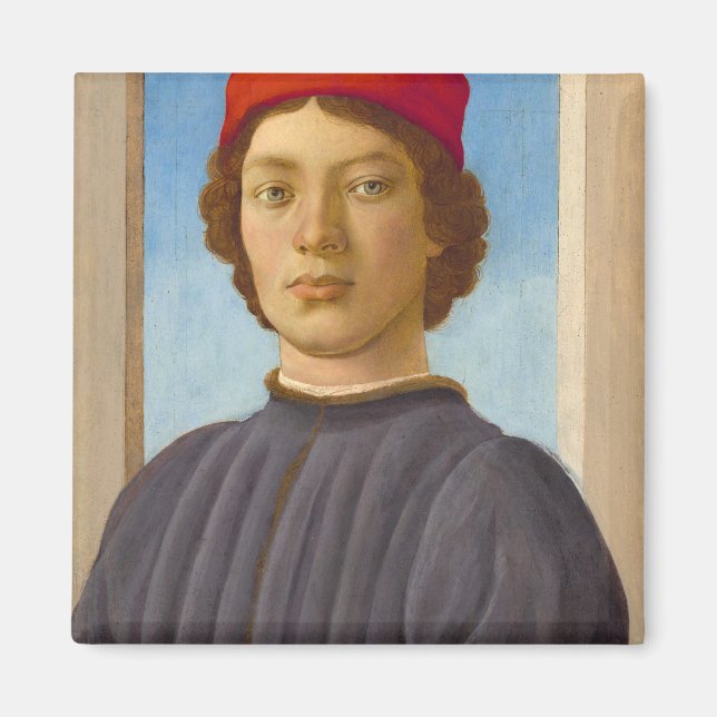 Porträtt av en ungdom, 1485 av Filippino Lippi Magnet (Framsidan)