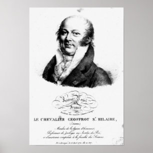 Porträtt av Etienne Geoffroy Sanktt-Hilaire Poster