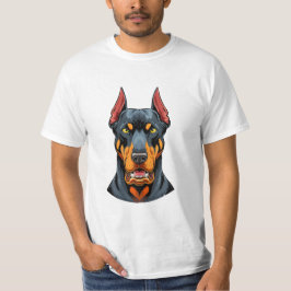 Porträtt av ett Dobermann-huvud sett framifrån T Shirt