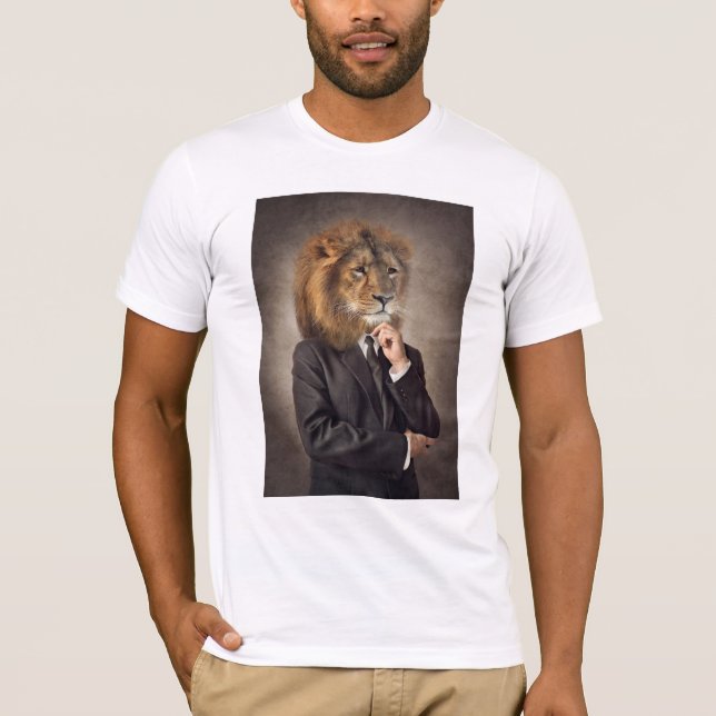 Porträtt av ett lejont t shirt (Framsida)