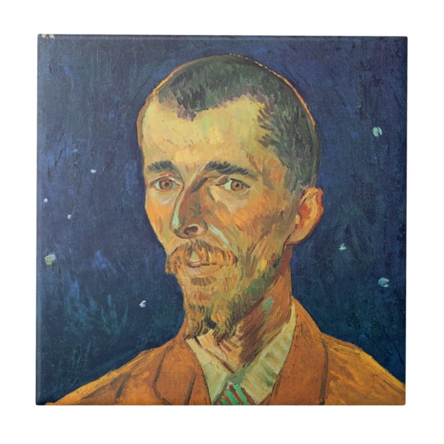Porträtt av Eugene Boch av Vincent van Gogh Kakelplatta (Framsidan)