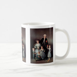 Porträtt av familjen av hertigen av Osuna Kaffemugg