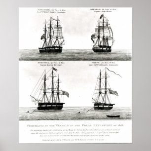 Porträtt av fartyg på Polarna Expedition Poster