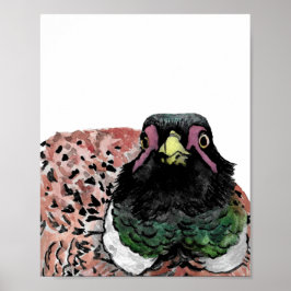 Porträtt av fasan poster