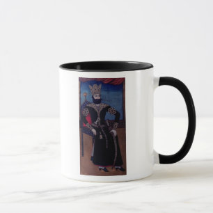 Porträtt av Fath-Ali, schah av Iran, Mugg