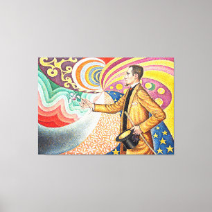 Porträtt av Félix Fénéon 1890 av Paul Signac Canvastryck