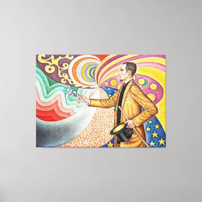 Porträtt av Félix Fénéon 1890 av Paul Signac Canvastryck (Framsida)