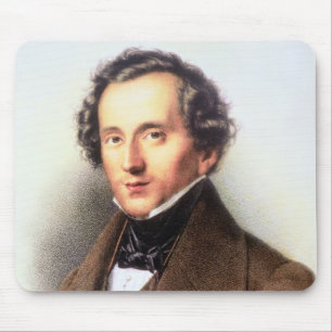 Porträtt av Felix Mendelssohn (1809-47) (lithoen) Musmatta