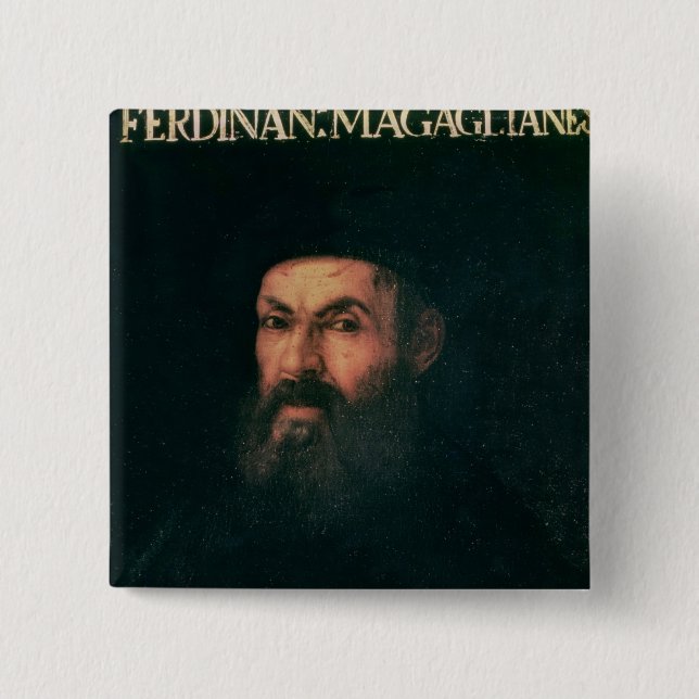 Porträtt av Ferdinand Magellan Knapp (Framsida)