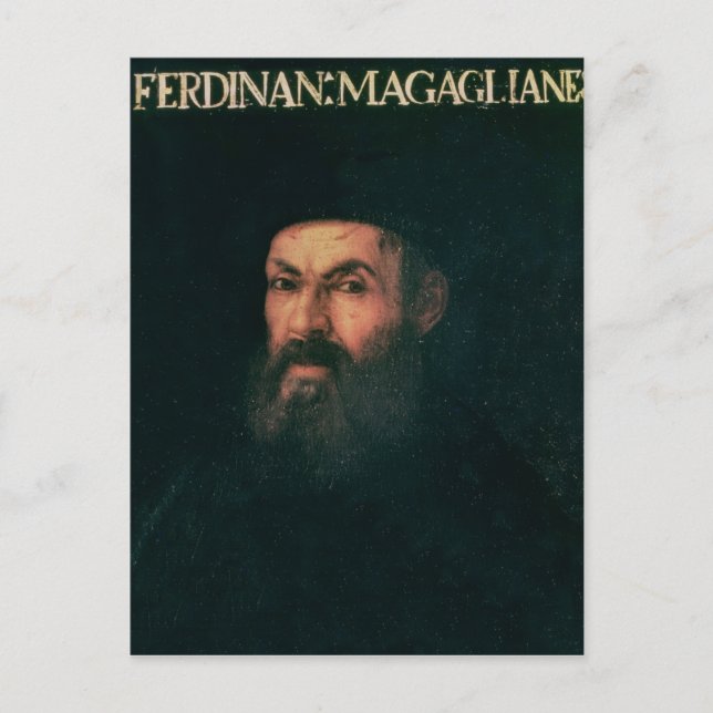 Porträtt av Ferdinand Magellan Vykort (Framsida)