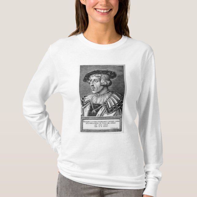 Porträtt av Ferdinand mig av Habsburg, 1531 T-shirt (Framsida)