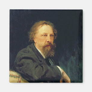 Porträtt av författareräkningen Alexey K. Tolst Magnet