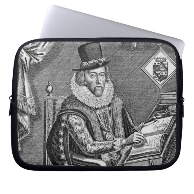 Porträtt av Francis Bacon (1561-1626) Viscount av Laptop Fodral (Framsidan)
