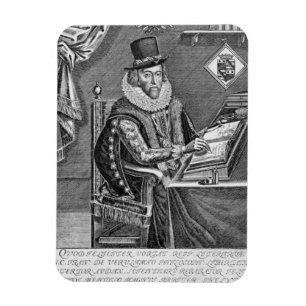 Porträtt av Francis Bacon (1561-1626) Viscount av Magnet