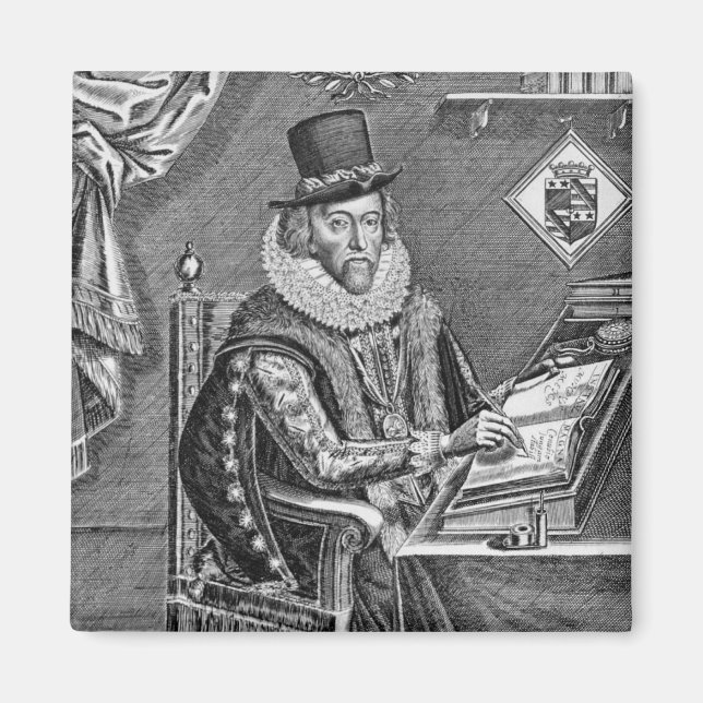 Porträtt av Francis Bacon (1561-1626) Viscount of Magnet (Framsidan)