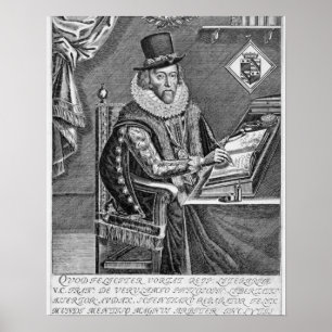 Porträtt av Francis Bacon (1561-1626) Viscount of Poster