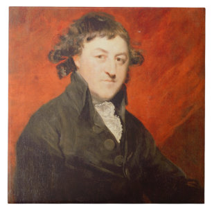Porträtt av Francis Hargrave (1741-1821), 1787 Kakelplatta