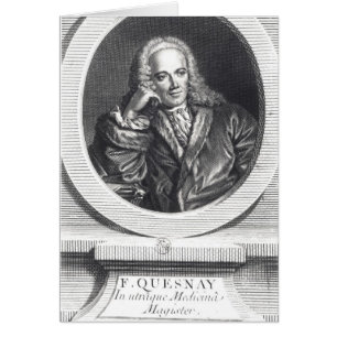 Porträtt av Francois Quesnay Hälsningskort