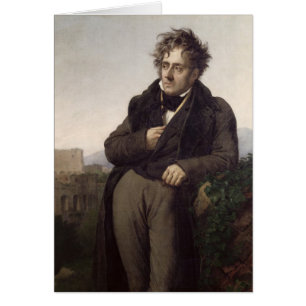 Porträtt av Francois Rene Vicomte de Hälsningskort