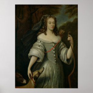 Porträtt av Francoise Louise de la Baume Poster