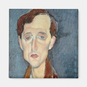 Porträtt av Franz Hellens, 1919 (olja på kanfas) Magnet