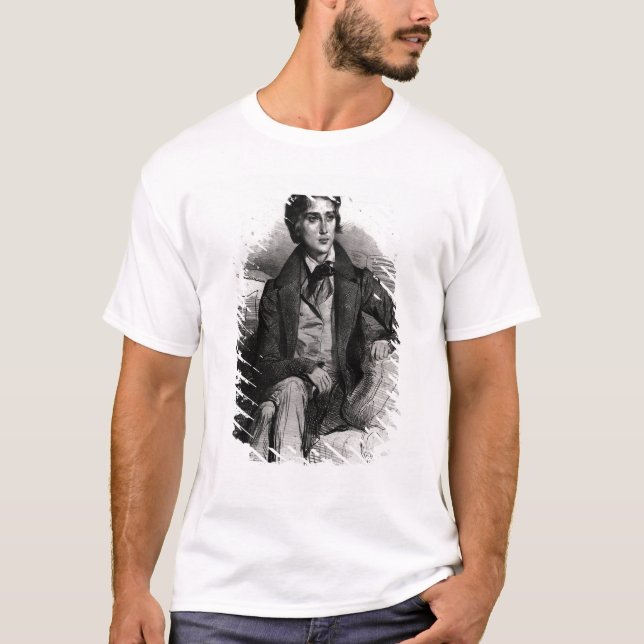 Porträtt av Franz Liszt Augusti 1832 T Shirt (Framsida)