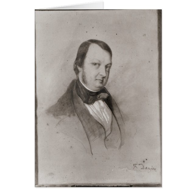 Porträtt av Frederic Chopin Hälsningskort (Framsidan)