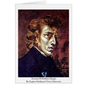 Porträtt av Frédéric Chopin Hälsningskort