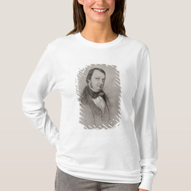 Porträtt av Frederic Chopin Tee Shirt (Framsida)