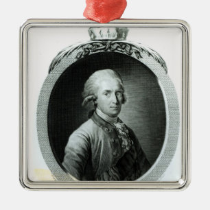 Porträtt av Frederick Augustus mig Julgransprydnad Metall