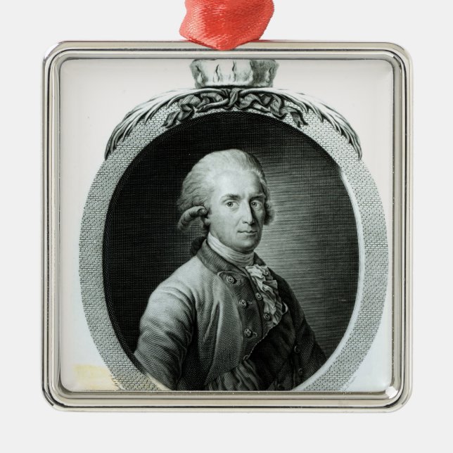 Porträtt av Frederick Augustus mig Julgransprydnad Metall (Framsidan)