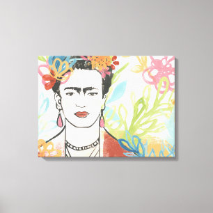 Porträtt av Frida Kahlo Canvastryck