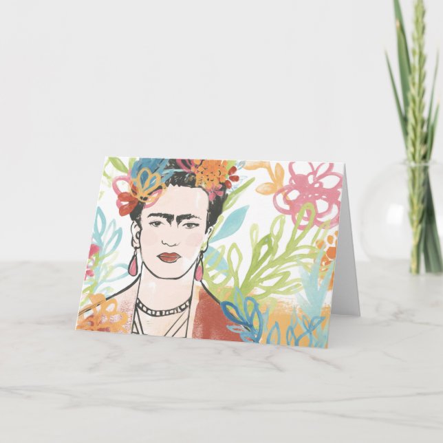 Porträtt av Frida Kahlo Kort (Framsida)