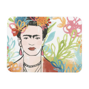 Porträtt av Frida Kahlo Magnet