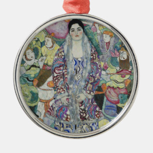 Porträtt av Friederike Maria Beer av Gustav Klimt Julgransprydnad Metall