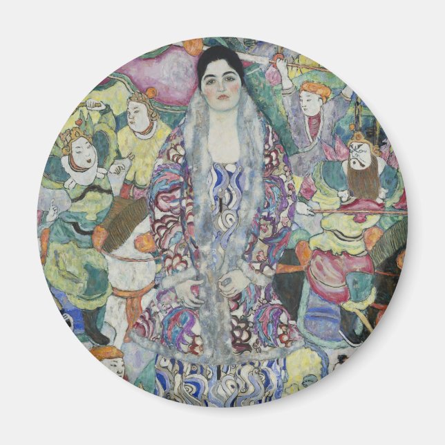 Porträtt av Friederike Maria Beer av Gustav Klimt Magnet (Framsidan)