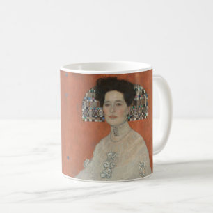 Porträtt av Fritza Riedler av Gustav Klimt Kaffemugg