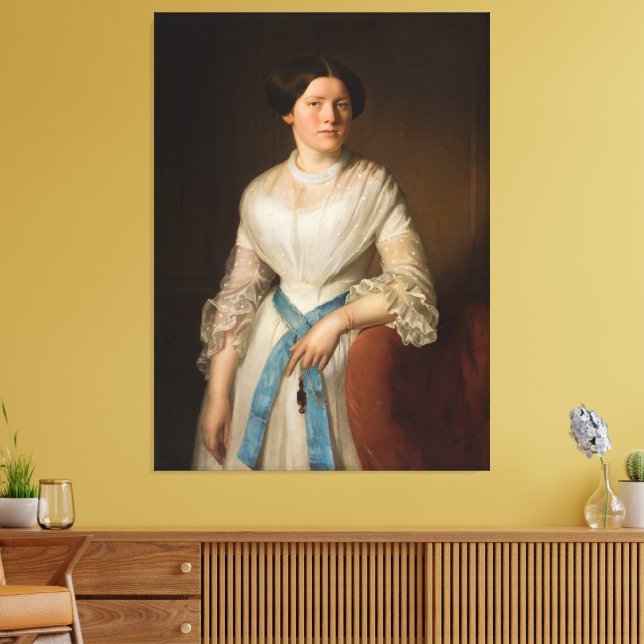 Porträtt av fröken Pisarzowska Canvastryck (Insitu (Vardagsrum))