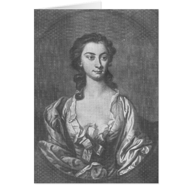 Porträtt av Fru Cibber, aktris och sångare Hälsningskort (Framsidan)