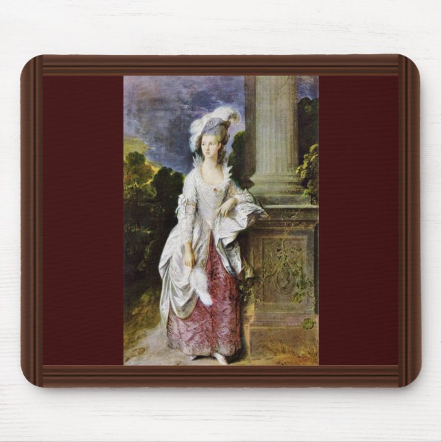 Porträtt av Fru Thomas Graham av Thomas Gainsboro Musmatta (Framsidan)