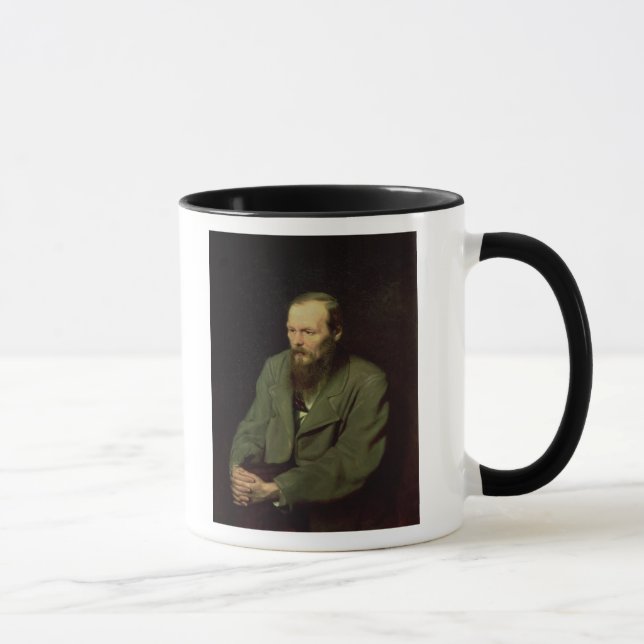 Porträtt av Fyodor Dostoyevsky 1872 Mugg (Höger)