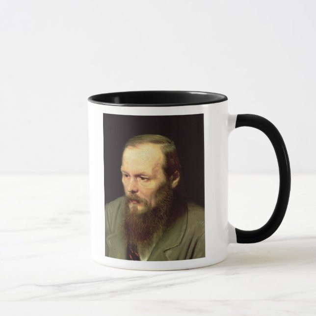 Porträtt av Fyodor Dostoyevsky 1872 Mugg (Höger)
