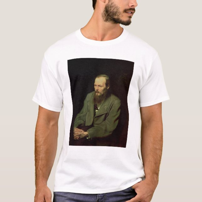 Porträtt av Fyodor Dostoyevsky 1872 Tee (Framsida)
