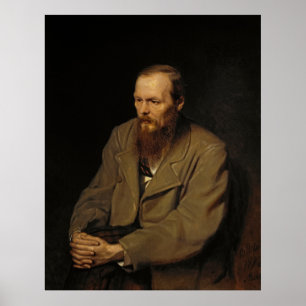 Porträtt av Fyodor Dostoyevsky av Vasily Perov Poster