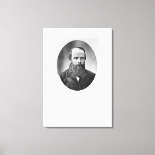 Porträtt av Fyodor Mikhailovich Dostoyevsky Canvastryck