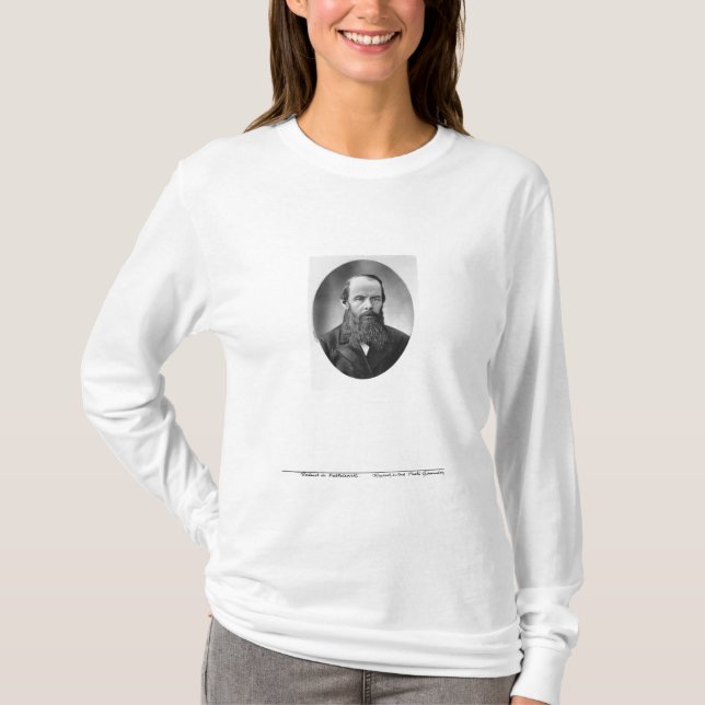 Porträtt av Fyodor Mikhailovich Dostoyevsky Tee (Framsida)