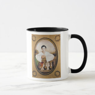 Porträtt av Gaspard Deburau som Pierrot, c.1815 Mugg