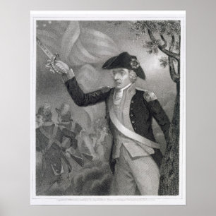 Porträtt av General Francis Marion på stridnolla Poster